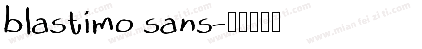 blastimo sans字体转换